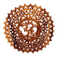 Handmade Wood Relief Panel Lotus Om Indonesia