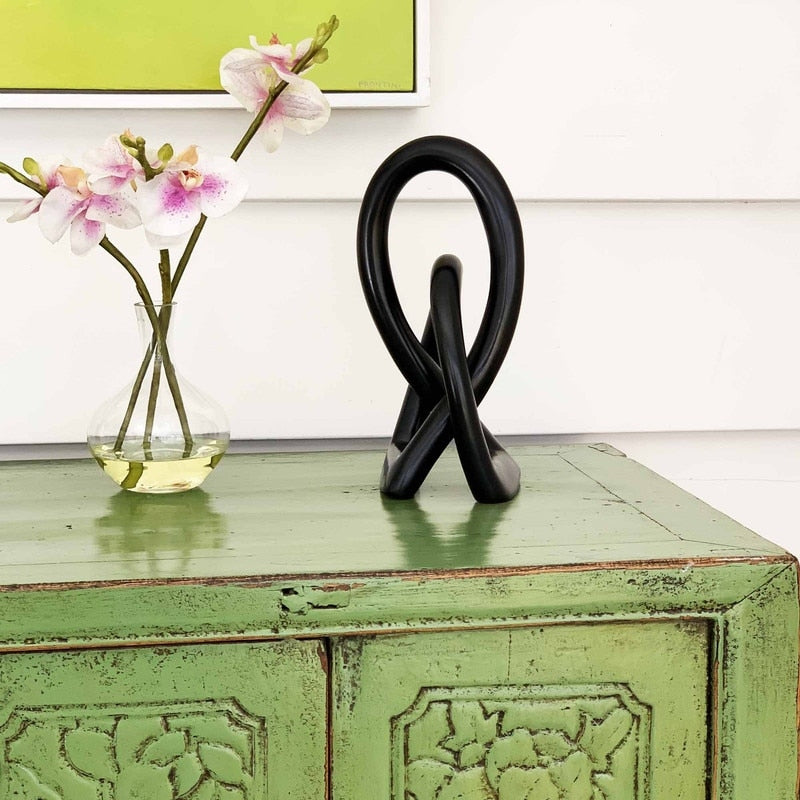 Handcarved Lovers Knot 1 Piece Soapstone Statue Kenya