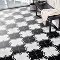 Tadla In Black And White Handmade 8X8 In Moroccan Tiles Pack 12