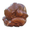 Handmade Meditating Yogi Wood Statuette Indonesia 3.2 X 3.2
