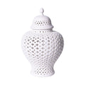 Lattice Ginger Decorative Jar With Lid