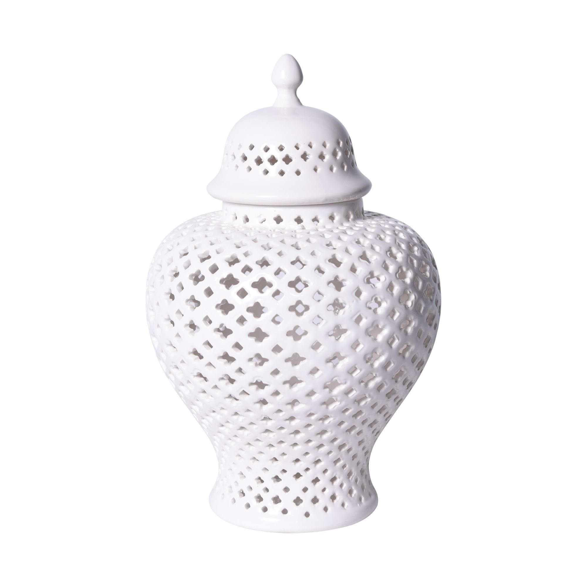 Lattice Ginger Decorative Jar With Lid