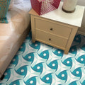 Menara In Aqua Blue And White Handmade 8X9In Moroccan Tile