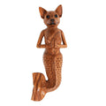 Handmade Mermaid Dog Wood Wall Sculpture Indonesia
