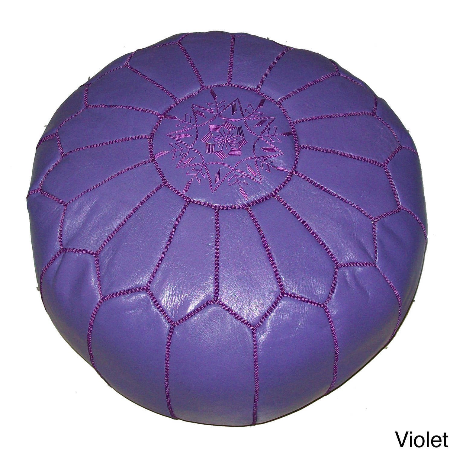 Handmade Moroccan Contemporary Leather Ottoman Pouf Morocco