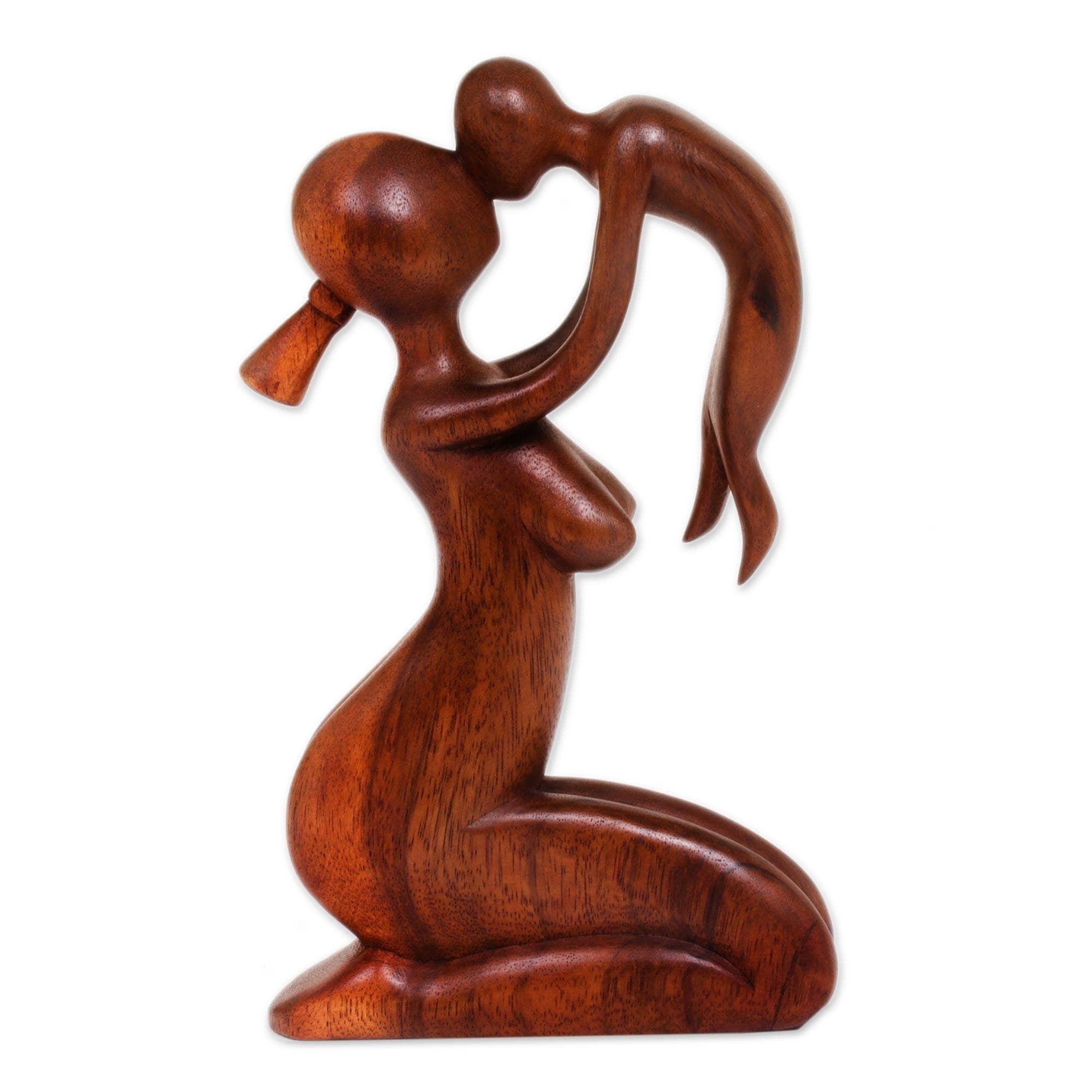 Handmade Mothers Love Wood Sculpture Indonesia N A