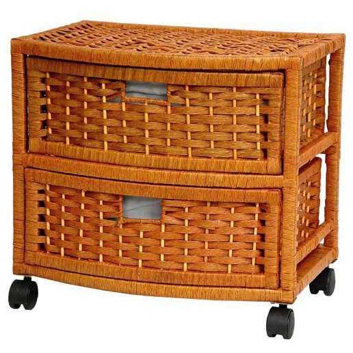 Handmade Natural Fiber 16 Inch Chest Of Drawers China