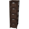 Handmade Natural Fiber 5 Drawer Occasional Chest China