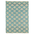 Handmade Natural Fiber Canyon Teal Lattice Rug 5 X 79
