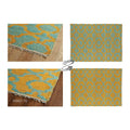 Handmade Natural Fiber Canyon Turquoise Trellis Rug