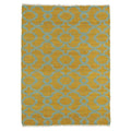Handmade Natural Fiber Cayon Orange Trellis Rug