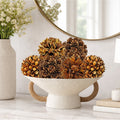 Handmade Natural Preserved Topiary Balls Decorative Bowl Filler Orbs In Brown Botanical Accent Set Of 6 4X4X4 Inch