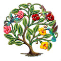 Handmade Nature Painted Hummingbirds And Flowers Recycled Steel Wall Art