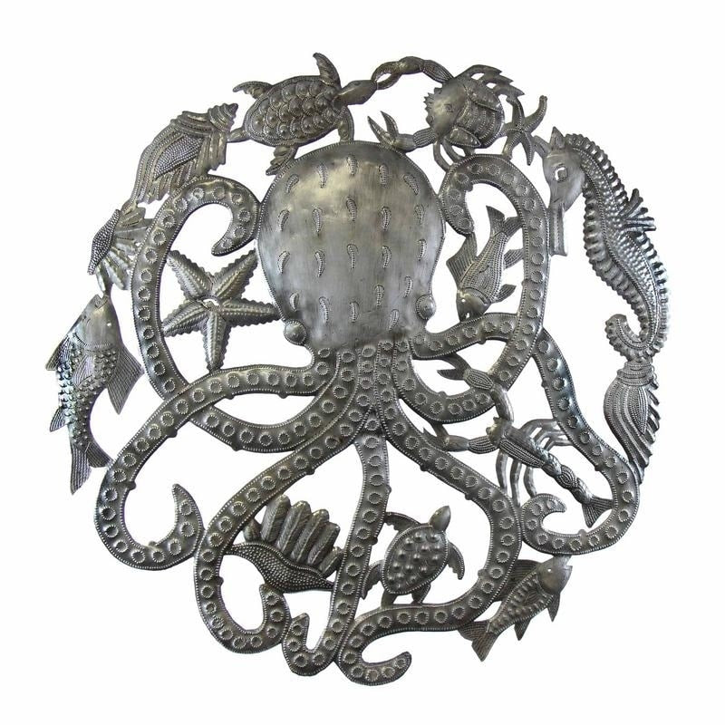 Handmade Octopus Sea Life Wall Art Haiti