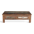 Handmade Timbergirl Old Reclaimed Wood Coffee Table And Double Drawers India