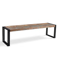 Handmade Timbergirl Old Reclaimed Wood Bench With Metal Legs India