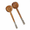 Handmade Olive Wood Serving Utensils With Bone Handles Kenya