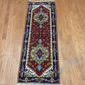 Handmade One Of A Kind Heriz Wool Oriental Rug 21 X 510 2.1 X 5.10