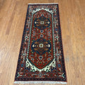 Handmade One Of A Kind Heriz Wool Oriental Rug 26 X 61 2.6 X 6.1
