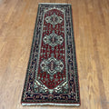 Handmade One Of A Kind Heriz Wool Oriental Rug 27 X 82 2.7 X 8.2