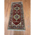 Handmade One Of A Kind Heriz Wool Oriental Rug 28 X 61 2.8 X 6.1