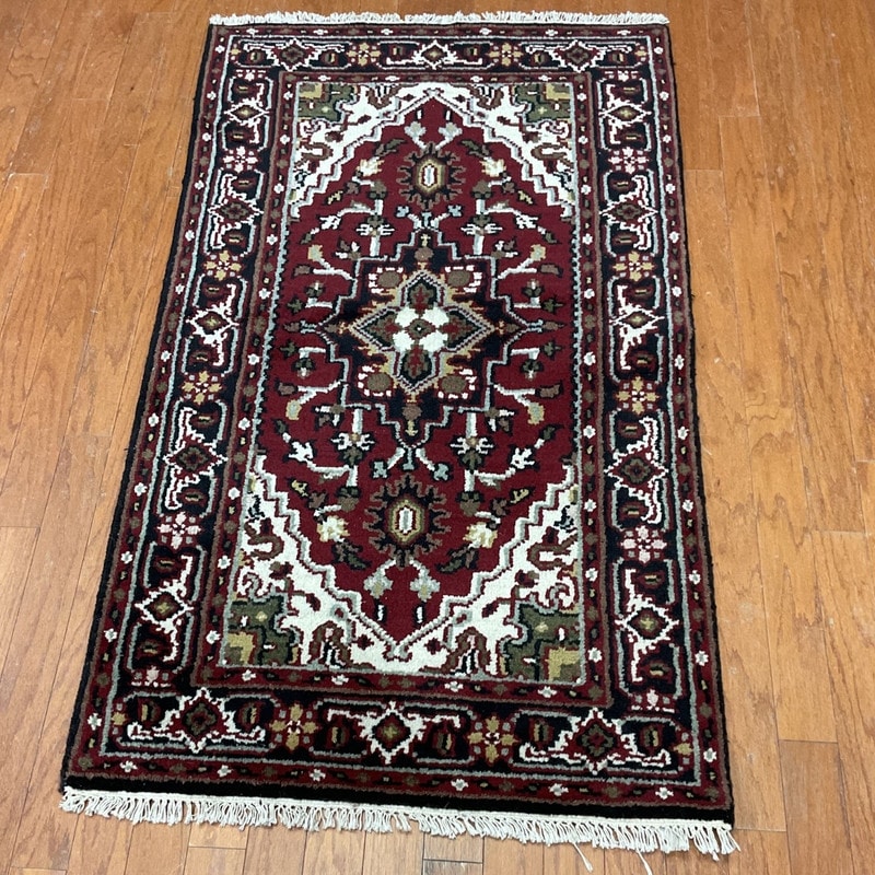 Handmade One Of A Kind Heriz Wool Oriental Rug 3 X 5 3 X 5