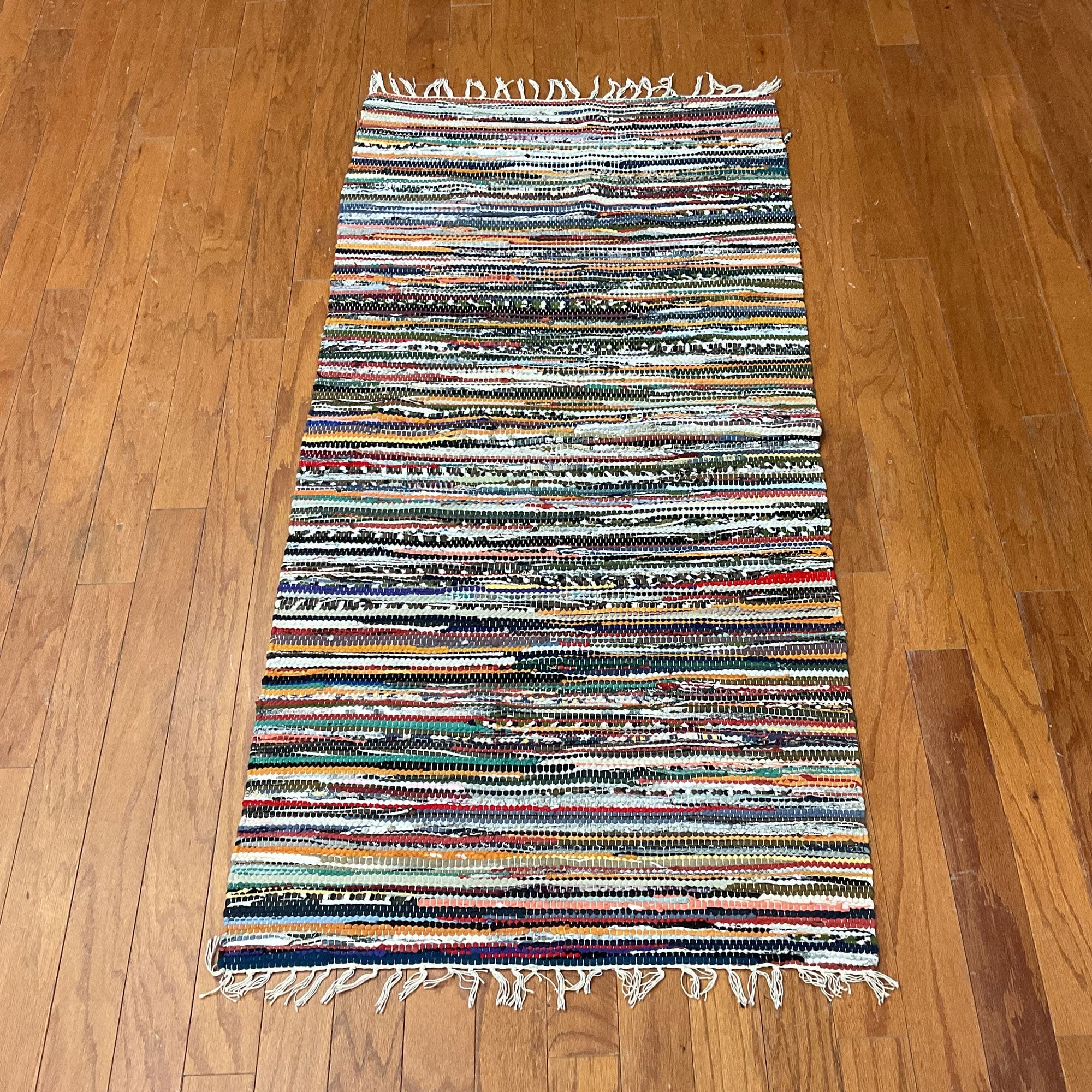 Handmade Herat Oriental Indo Hand Woven Wool Kilim 2 X 32 2 X 32