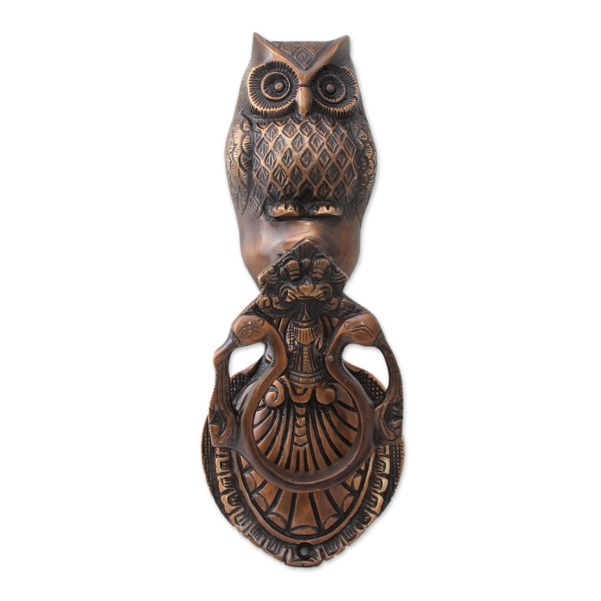 Handmade Owl Arrival Brass Door Knocker India