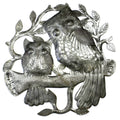 Handmade Pair Of Owls On Perch Metal Wall Art Haiti