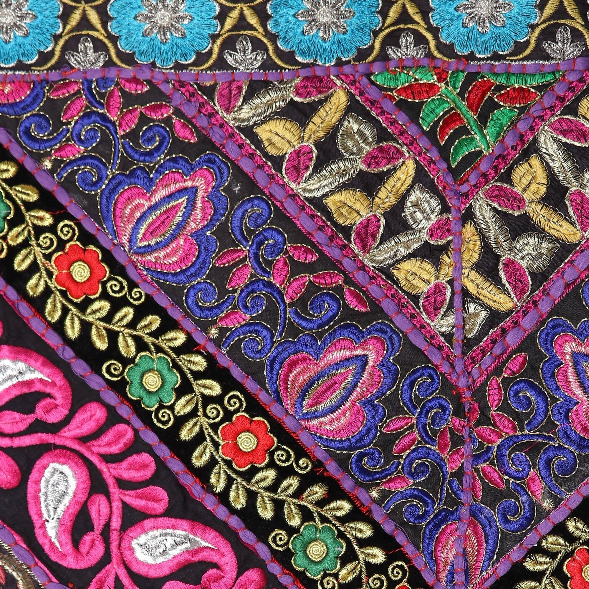 Handmade Paisley Glamour Patchwork Wall Hanging India