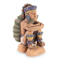 Handmade Pensive Tonatiuh Ceramic Sculpture Mexico