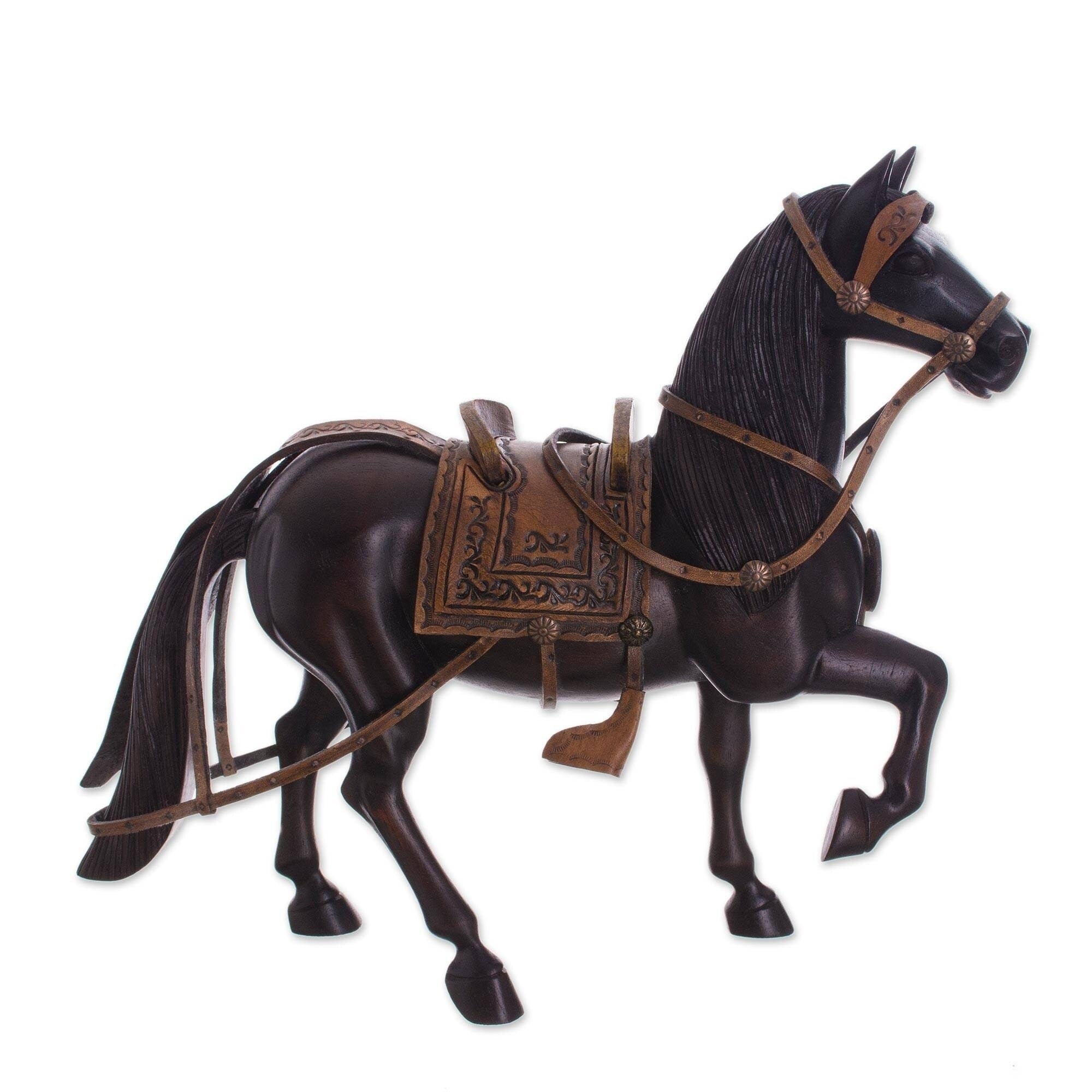 Handmade Peruvian Paso Horse 11.5 Inch Cedar Wood Sculpture Peru