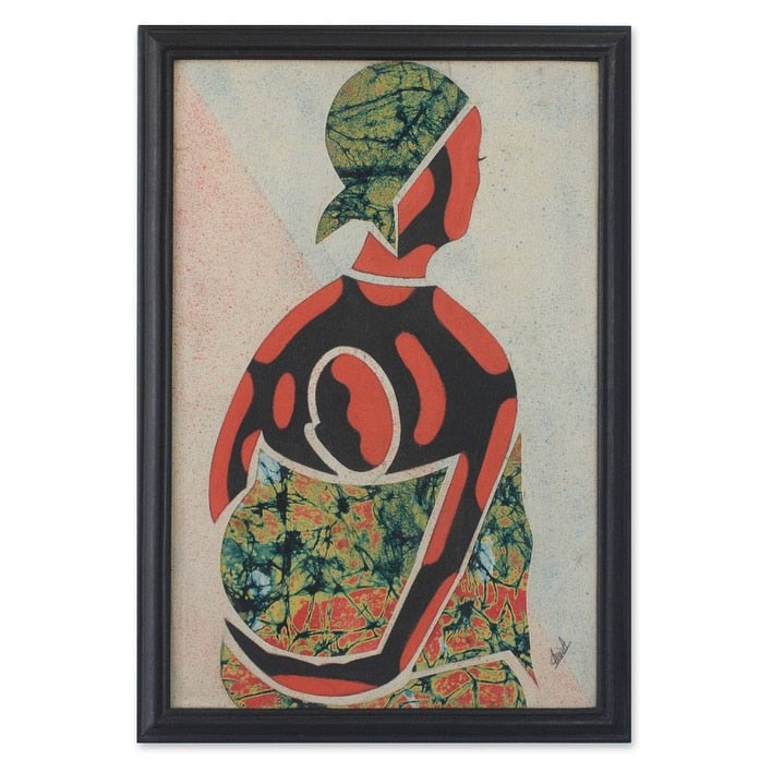 Handmade Point Of No Return Ii Cotton Batik Wall Art Ghana 52 X 36 X 7