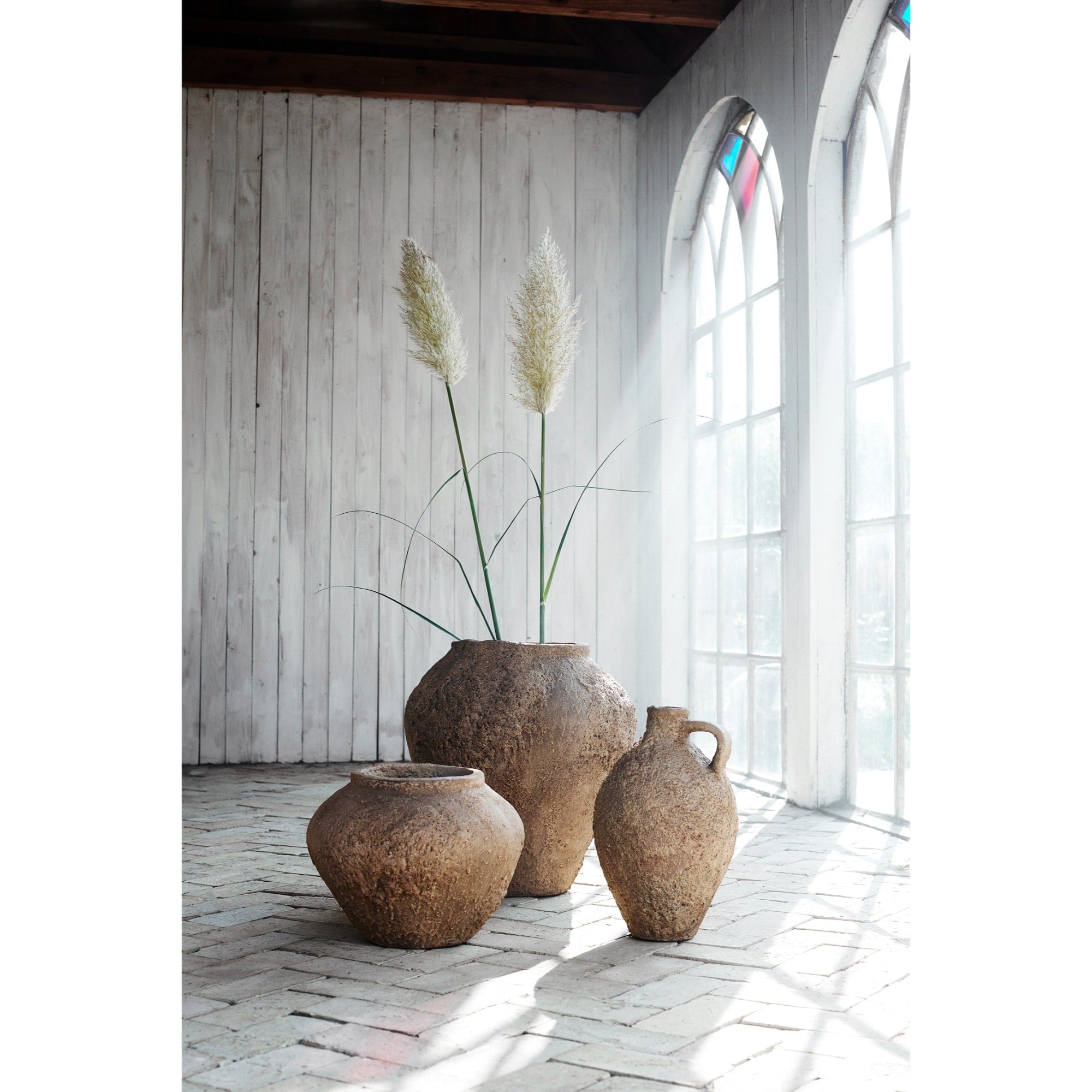 Terracotta Standing Pot Vase 15.75 Brown