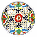 Global Crafts Encantada Handmade Pottery 8 Trivet Dots Flowers