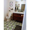 Reno In Green Blue Black Handmade 8X8 In Moroccan Tile Pack Of 12