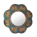Mirror Blue Cajamarca Blossom Peru Blue Multi 16 X 16