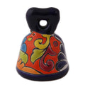 Handmade Ringing Talavera Ceramic Bell Mexico 3.2 H X 2.4 Diam.