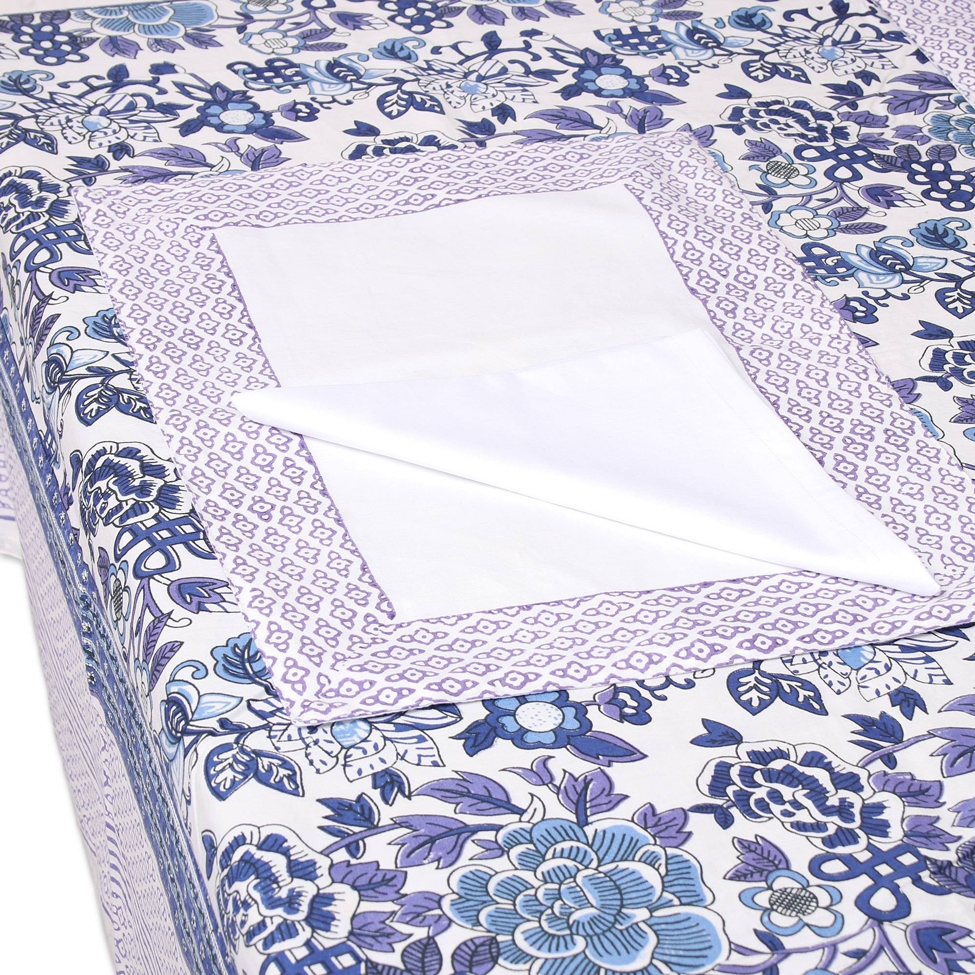 Handmade Royal Garden Cotton Table Linen Set Set For 6 India