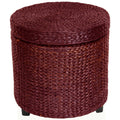 Handmade Rush Grass Storage Footstool China