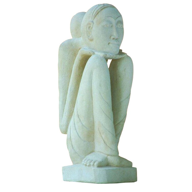 Handmade Sandstone Sensitive Mood Sculpture Indonesia