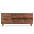 Timbergirl Seesham Live Edge Sideboard With Gold Legs