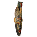 Handmade Sese Wood Flying Bird African Mask Ghana Multi Color
