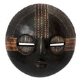 Handmade Sese Wood Kokobene Luck Mask Ghana Black