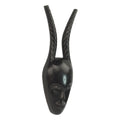 Handmade Sese Wood Woman Warrior African Mask Ghana