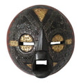 Handmade Sese Wood Beautiful Soul African Mask Handmade In Ghana Black Red