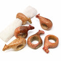 Handmade Set Of Six Safari Napkin Rings Kenya