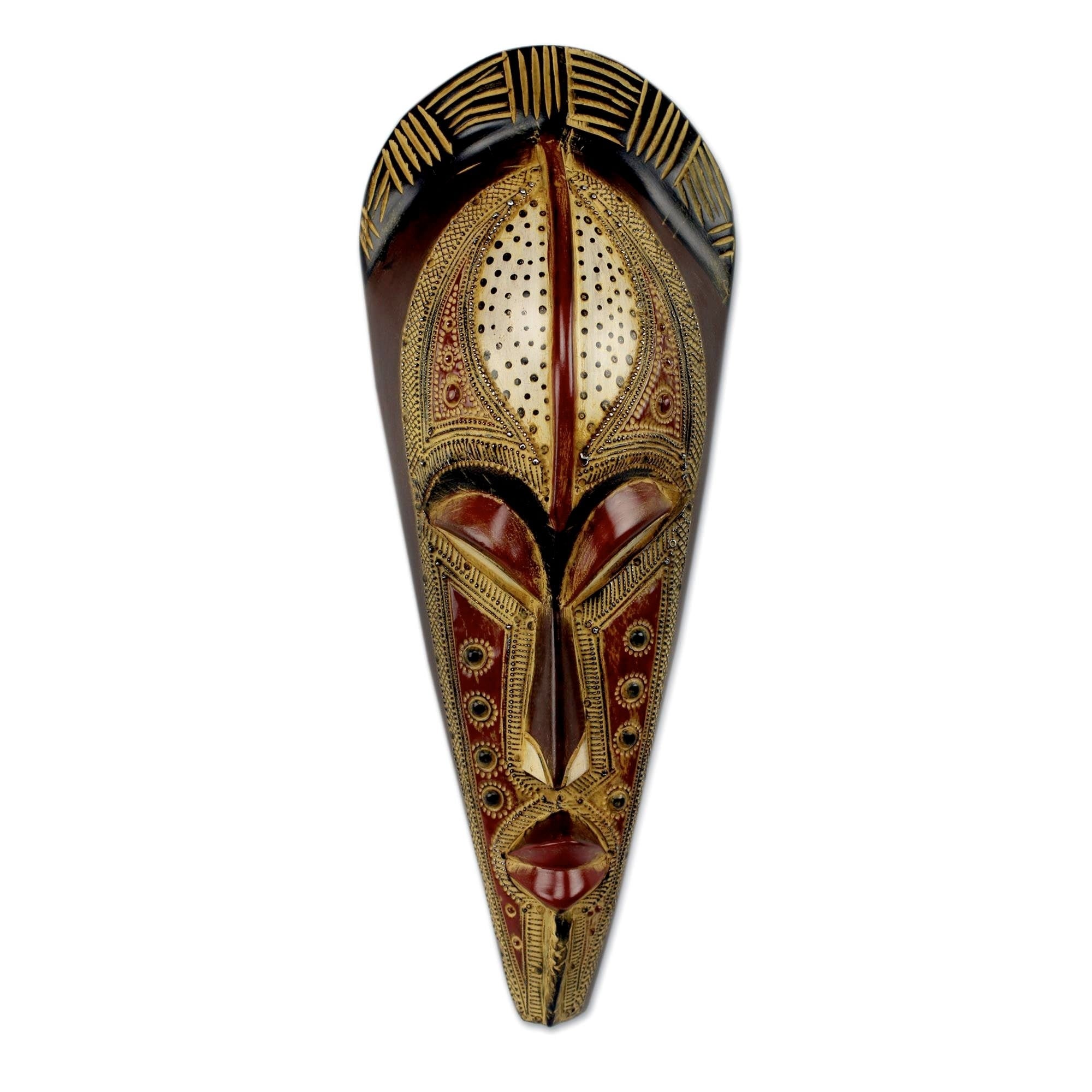 Handmade Silence Is Golden African Mask Ghana