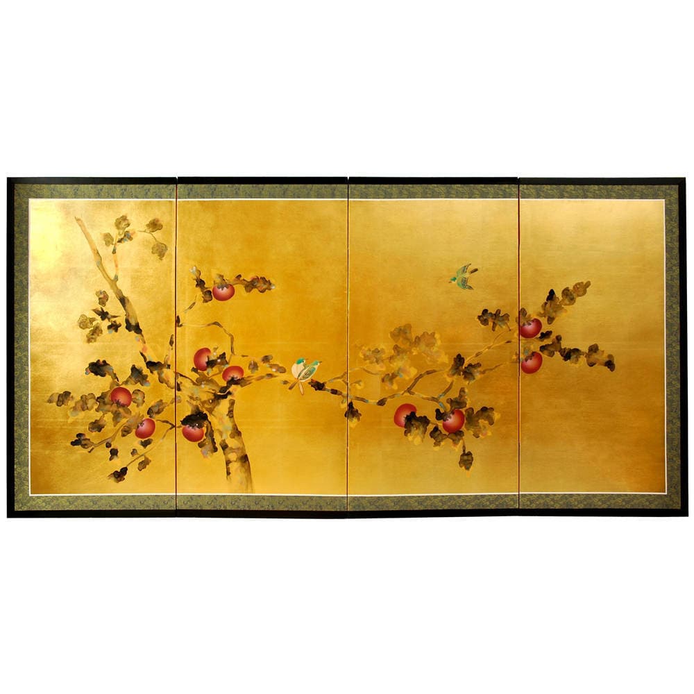Handmade Silk And Wood 36 Inch Cherry Blossom Wall Hanging China 36