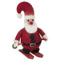 Handmade Skiing Santa Felt Ornament Nepal